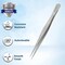 A2Z Scilab Splinter Tweezers, Stainless Steel 6L, Silver A2Z-ZR912 - alternate 6